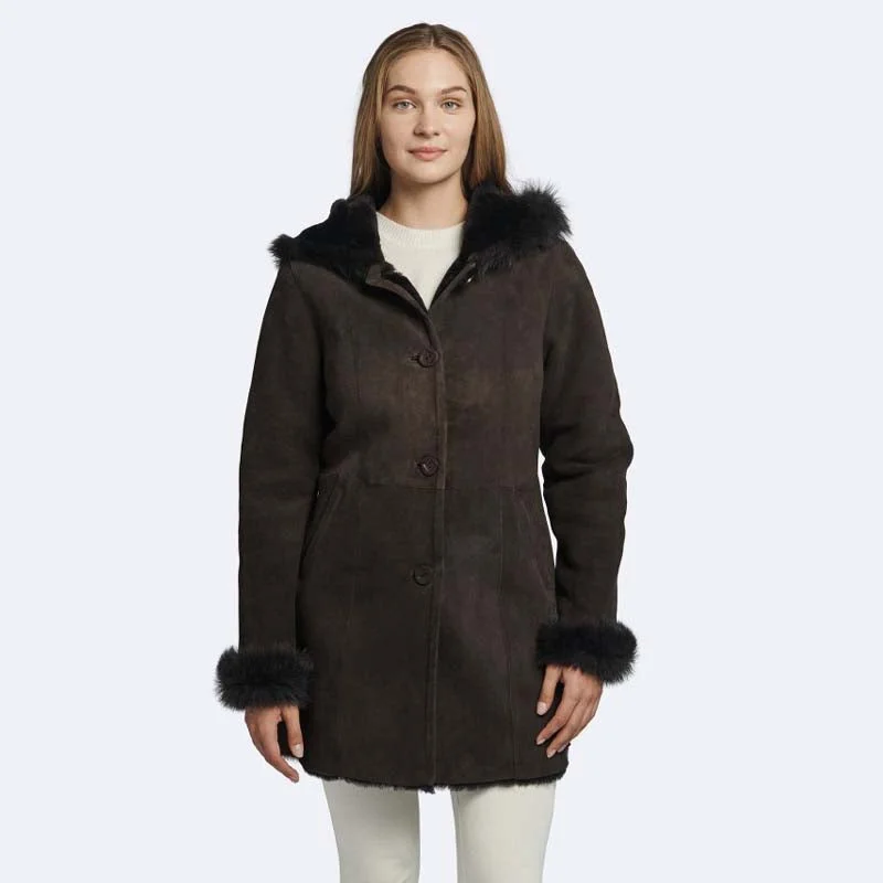 Christina Shearling Best Style Winter Sheepskin Leather Coats Vest Waistcoat Gilet