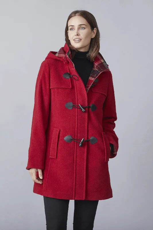 KAYA Wool Duffel Coat 2612 Plaid Tartan Floral