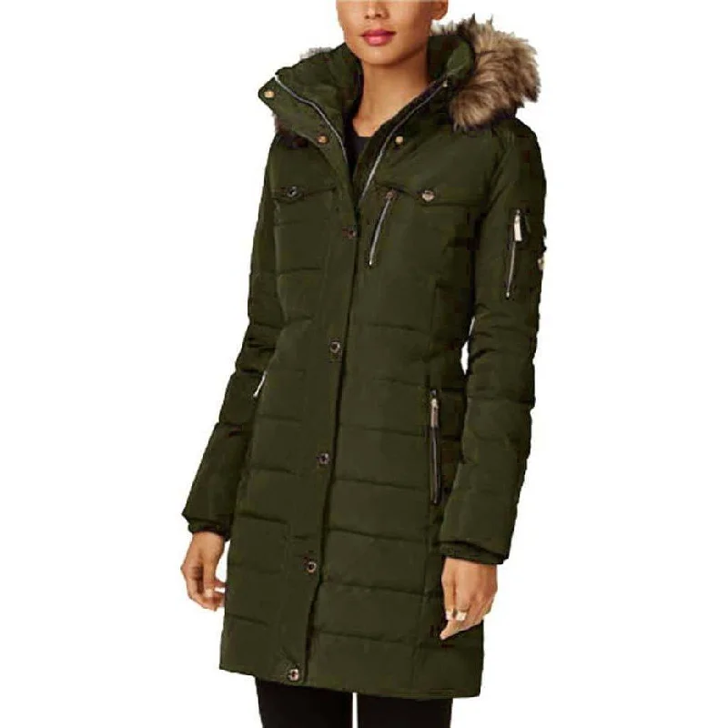 MICHAEL Michael Kors Women's Down Winter Coat DARK MOSS Off-the-Shoulder Jacket Double-Breasted Coat Single-Breasted Coat MICHAEL Michael Kors Women's Down Winter Coat DARK MOSS Off-the-Shoulder Jacket Double-Breasted Coat Single-Breasted Coat