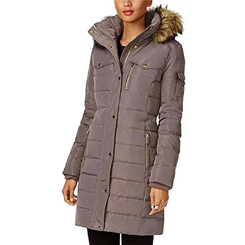 MICHAEL Michael Kors Women's Down Winter Coat with Faux Fur Hood Suede Jacket Faux Fur Jacket Puffer Jacket MICHAEL Michael Kors Women's Down Winter Coat with Faux Fur Hood Suede Jacket Faux Fur Jacket Puffer Jacket