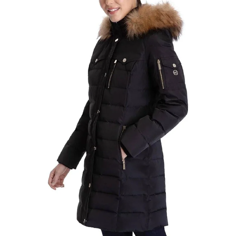 MICHAEL Michael Kors Women's Down Winter Coat Toggle Coat Shawl Collar Coat Notch Collar Coat