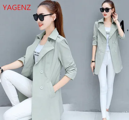 NEW Spring/autumn Women clothes 2018 Fashion Windbreaker coat womens Elegant Femme autumn coat Thin South Korean style BN3433 Crew Neck V-Neck Boat Neck NEW Spring/autumn Women clothes 2018 Fashion Windbreaker coat womens Elegant Femme autumn coat Thin South Korean style BN3433 Crew Neck V-Neck Boat Neck