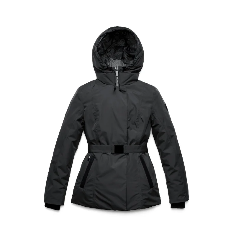 Nobis 'The Shaw' Parka Coat - Women's XS Denim Leather Suede
