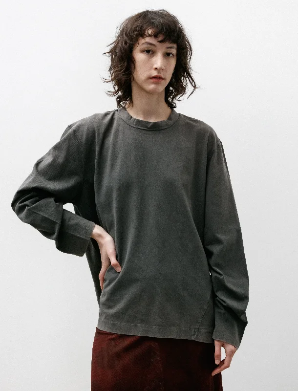 Big Longsleeve Antique Coating Band Jersey Fitted Loose Oversized