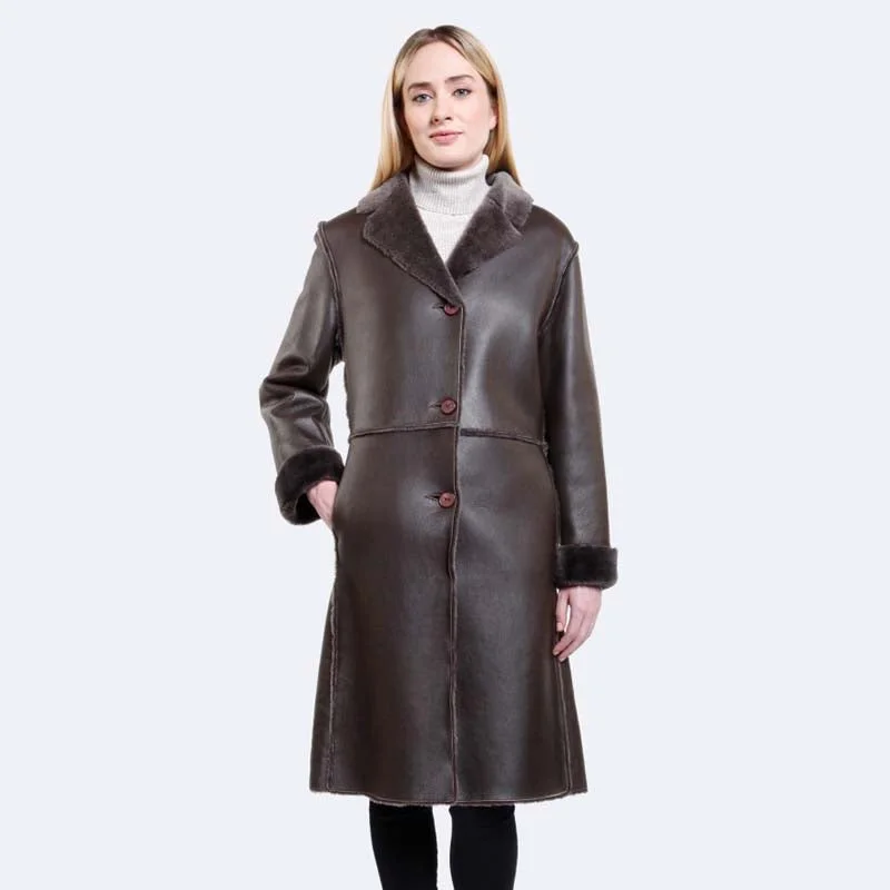 Genuine Sophia Sheepskin Winter Best Style Long Shearling Coat Bolero Crop Top Camisole