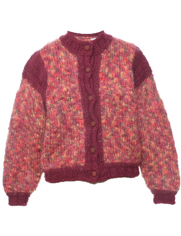 Button Through Cardigan - M Sequined Glittery Shiny