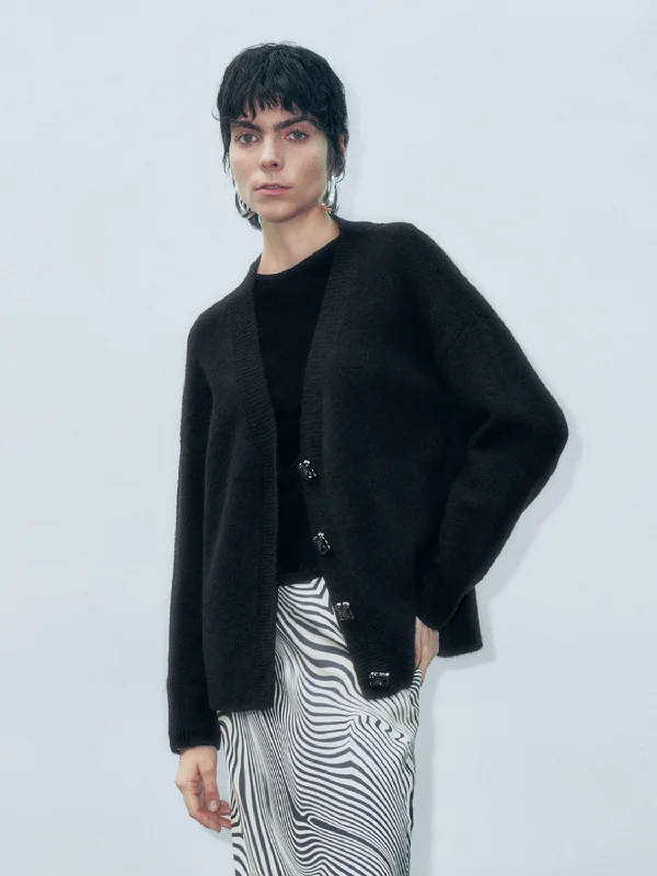 Button Up Knitted Cardigans Mesh Cardigan Canvas Denim