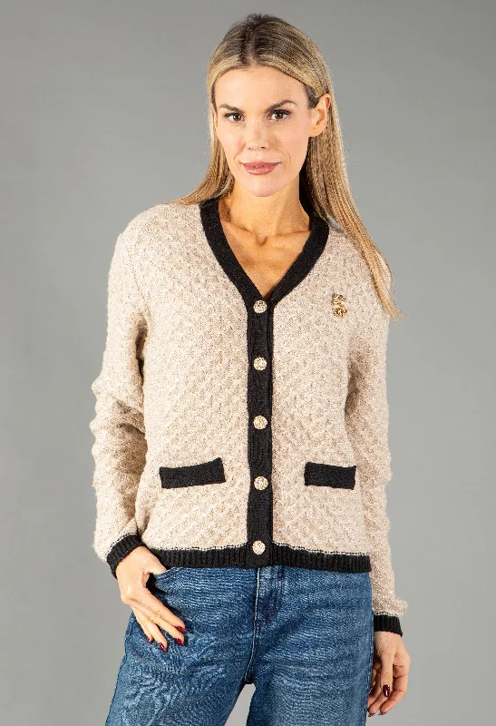 Designer Inspired Knit Cardigan Zippered Front Buttoned Front Snap Front