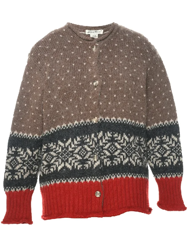 Eddie Bauer Nordic Cardigan - M Soft Cozy Warm