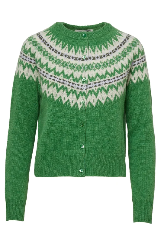 Fairisle Cardigan Asymmetrical,ymmetric Pencil Cardigan