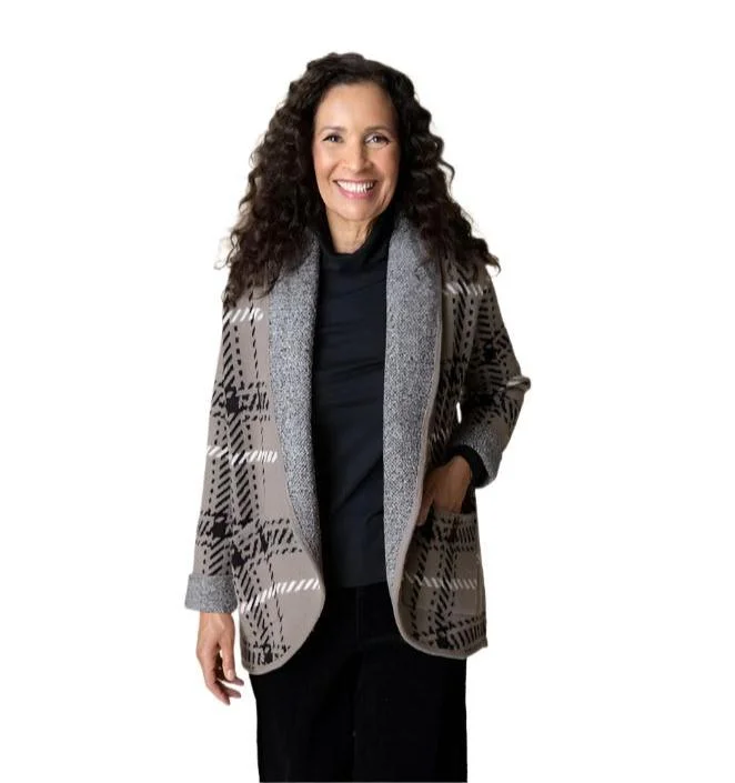 Habitat Cozy Cabin Cardigan in Driftwood - 87227-DRFT - Sizes L - XXL Only! Chenille Brocade Lace Habitat Cozy Cabin Cardigan in Driftwood - 87227-DRFT - Sizes L - XXL Only! Chenille Brocade Lace