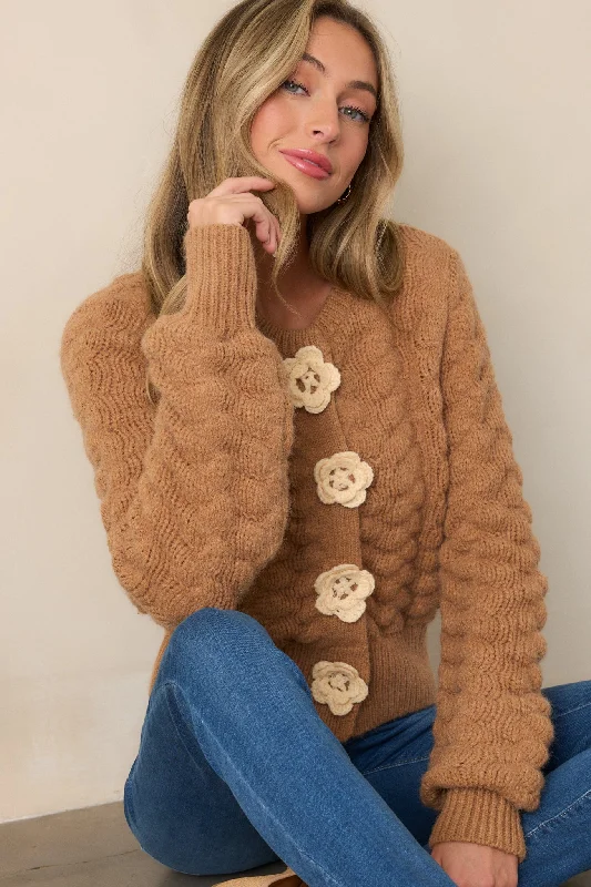 Hold Me Close Honey Cable Knit Cardigan Velvet Chenille Corduroy
