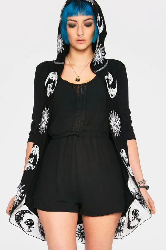 Moonstone Cardigan Spandex Blend Rayon Blend Denim Blend