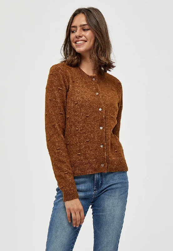 Penelope O-neck Cardigan - MONK'S ROBE MEL Glossy Satin Silk