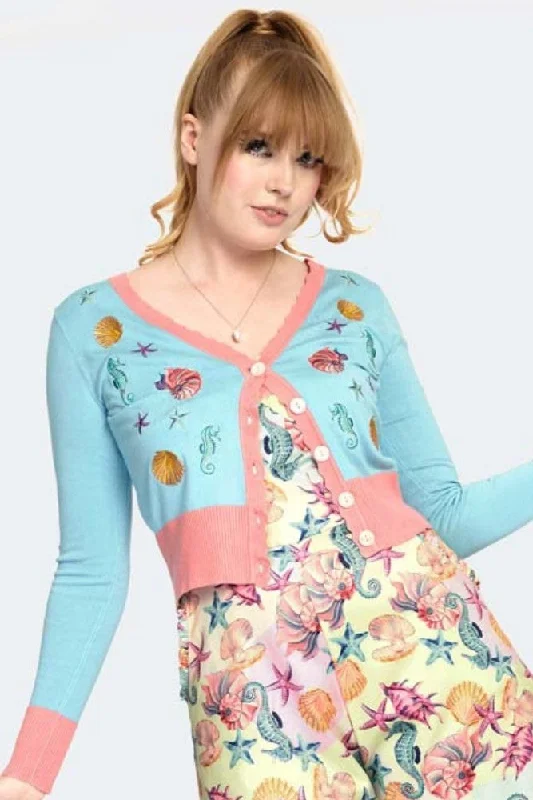 Under The Sea Embroidered Cardigan Anti-Pilling Anti-Shrink Durable