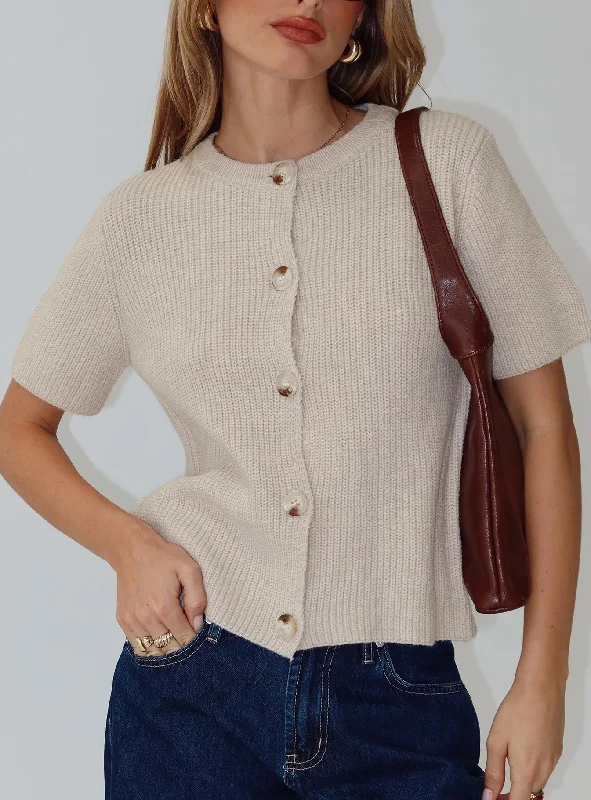 Wait A Lifetime Short Sleeve Cardigan Beige Denim Fabric Leather Fabric Suede Fabric Wait A Lifetime Short Sleeve Cardigan Beige Denim Fabric Leather Fabric Suede Fabric