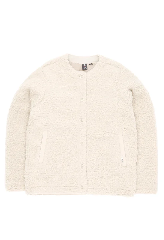 Montbell Women's Climaplus Shearling Cardigan - Ivory Anti-Pilling Anti-Shrink Durable Montbell Women's Climaplus Shearling Cardigan - Ivory Anti-Pilling Anti-Shrink Durable